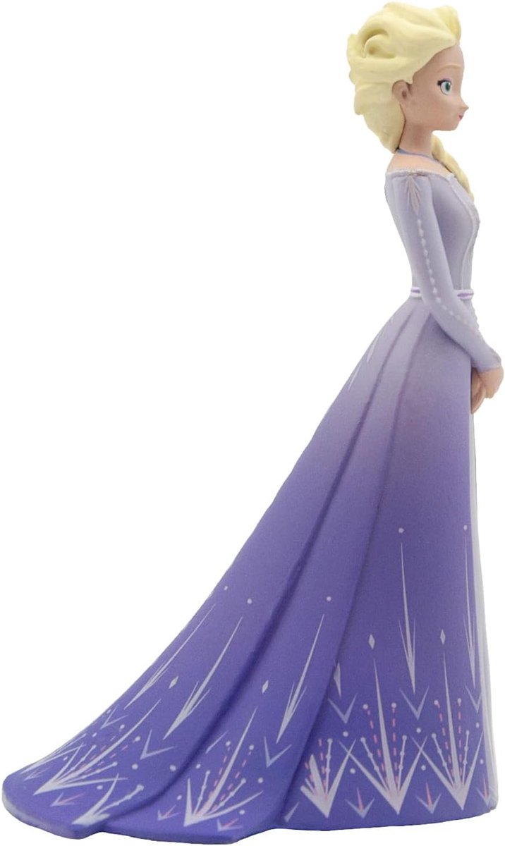 Bullyland 13510 – Speelfiguur en verzamelfiguur Elsa uit Disney Frozen 2, ca. 5,8 × 10 × 6,5 cm – levensecht en detailrijk vormgegeven – ideaal als taartfiguur en klein cadeautje voor kinderen vanaf 3 jaar. — afbeelding 3
