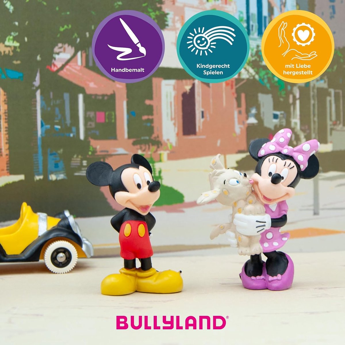 Bullyland 15348 – Speelfiguur en verzamelfiguur Mickey Mouse uit Disney – ca. 7 cm – levensecht en detailrijk vormgegeven – ideaal als taartfiguur en klein cadeautje voor kinderen vanaf 3 jaar. — afbeelding 4
