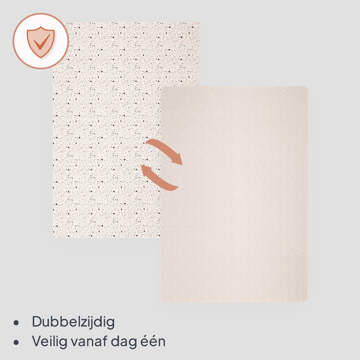 Yoka Speelmat Baby – Premium Speelkleed Foam – Veilig & Zacht – Dubbelzijdig Vloerpuzzel – Opvouwbaar + Opbergtas – voor Binnen & Buiten – Speeltapijt – Baby Speelgoed 6 3 9 1 maanden – Babygym Play Mat – Cadeau vanaf 0 jaar Mooie Beige Kraamcadeau — afbeelding 6