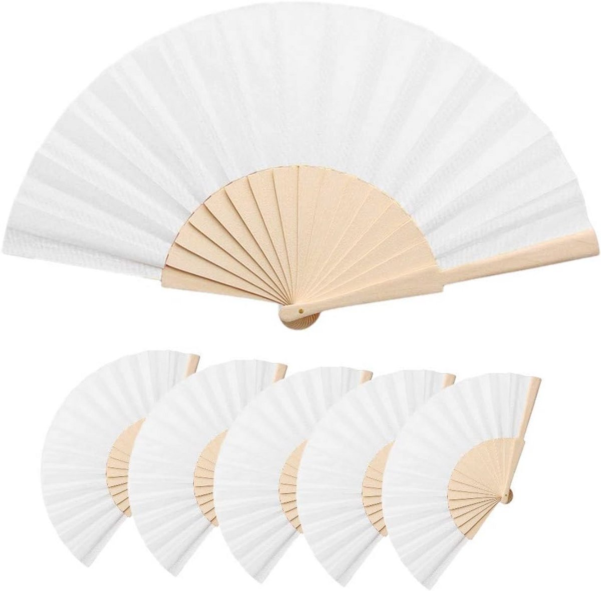 Vakken van Natuurlijk Hout en Polyester - 25 Stuks, Personaliseerbaar en Beschilderbaar, Wit