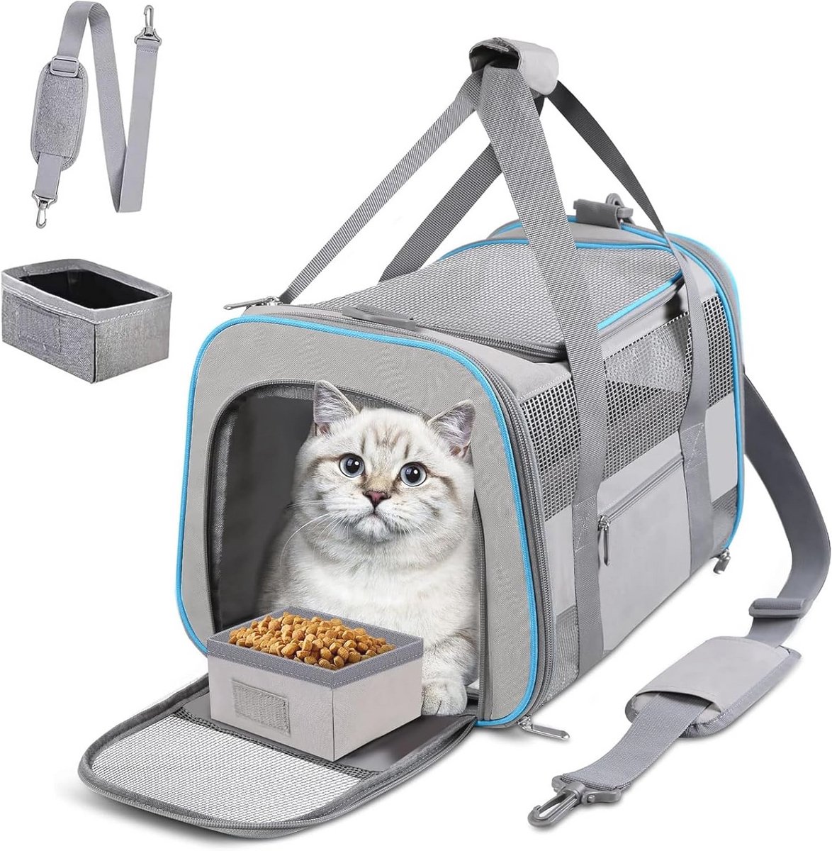 Dierenvervoer: Opvouwbare Huisdieren Carrier voor Kleine Honden en Katten