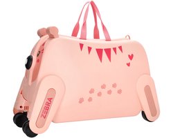 Zebra Trends Ranger Kinder Koffer - Handbagage - Kids - Zitkoffer - Kinderen - Roze