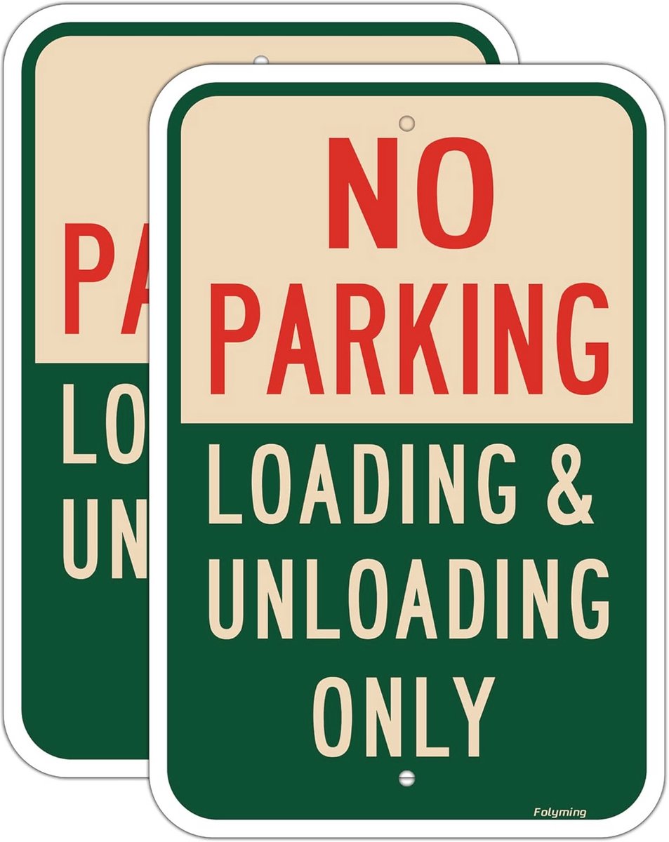 Geen Parkeren Laad- en Loszone Bord 45x30 cm - Weerbestendig en Duurzaam