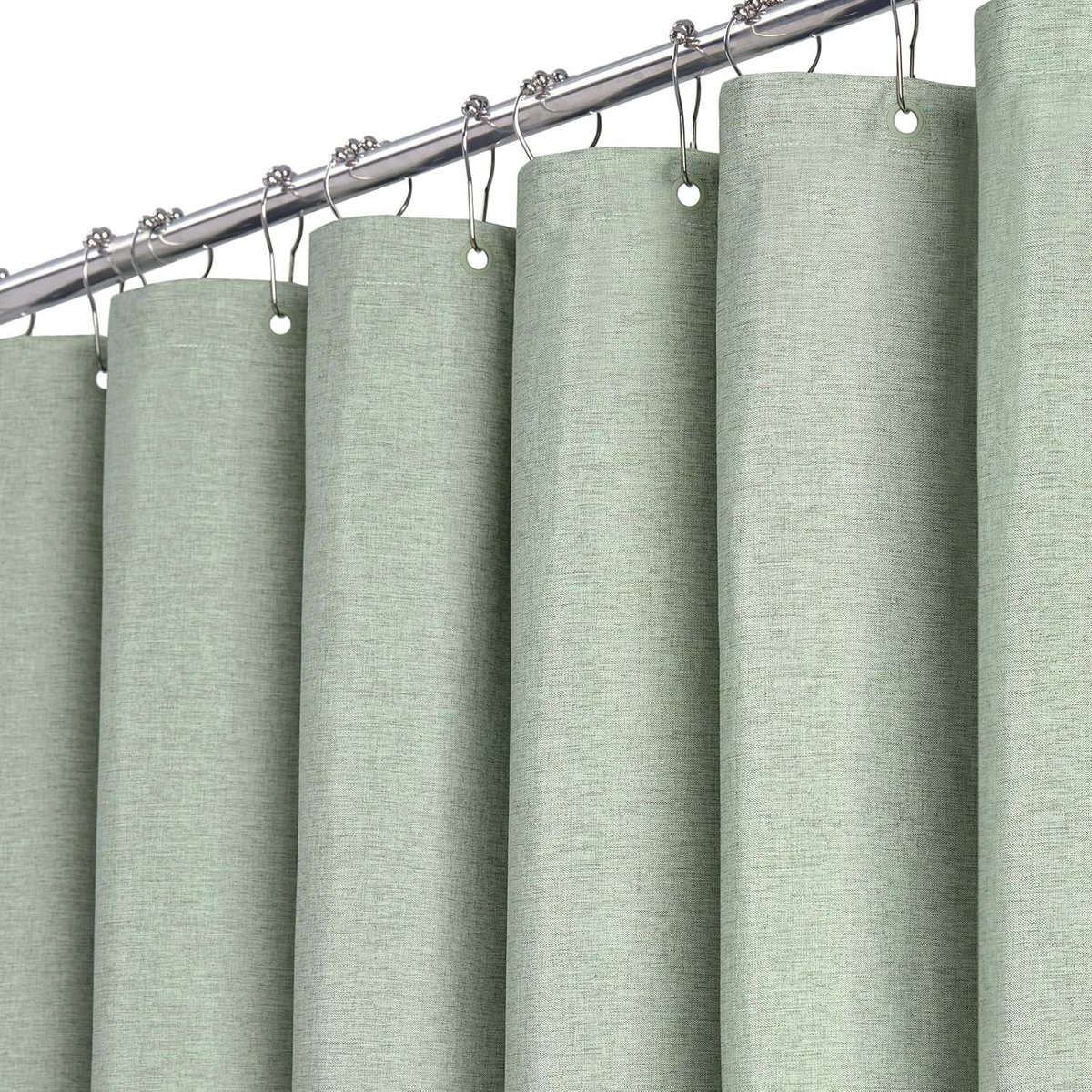 Douchegordijn Stof - Textiel Gordijn - Badkamer Decoratie - Anti-Schimmel Wasbaar - 180x200 cm - Groen