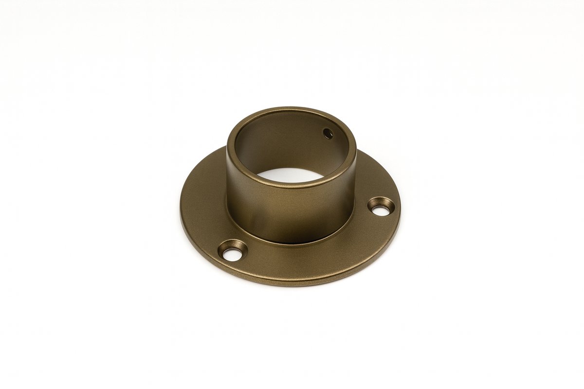 Flenzen-rozet brons - 2 stuks - metaal - gepoedercoat