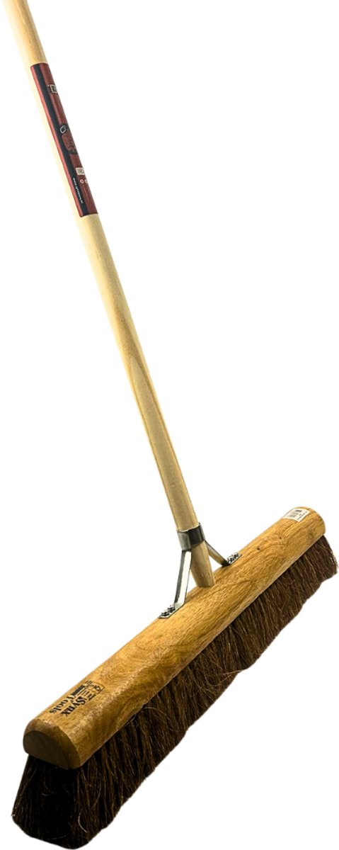 Synx Tools bezem kokos BinnenBezem Cocos 60 cm - Bezem - Bezems - Zaalveger - Zachte Bezem - Veger - Cocosharen - met Houten steel 150cm van Synx Tools — afbeelding 3