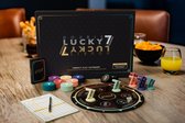 Double Lucky 7 – Lucky Wheel Editie – Nieuw gezelschapsspel voor volwassenen & families – 2 tot 7 spelers – Bordspel én kaartspel in één – Familiespel voor jong & oud – SPELHIT 2026!