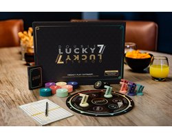 Double Lucky 7 – Lucky Wheel Editie – Nieuw gezelschapsspel voor volwassenen & families – 2 tot 7 spelers – Bordspel én kaartspel in één – Familiespel voor jong & oud – SPELHIT!