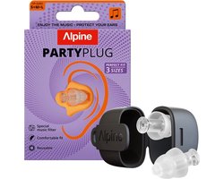 Alpine PartyPlug Classic Oordoppen festival - Earplugs festival - Comfortabele earplugs voor muziekevenementen, concerten en festivals - Voorkomt gehoorschade - Transparant - SNR 19 dB