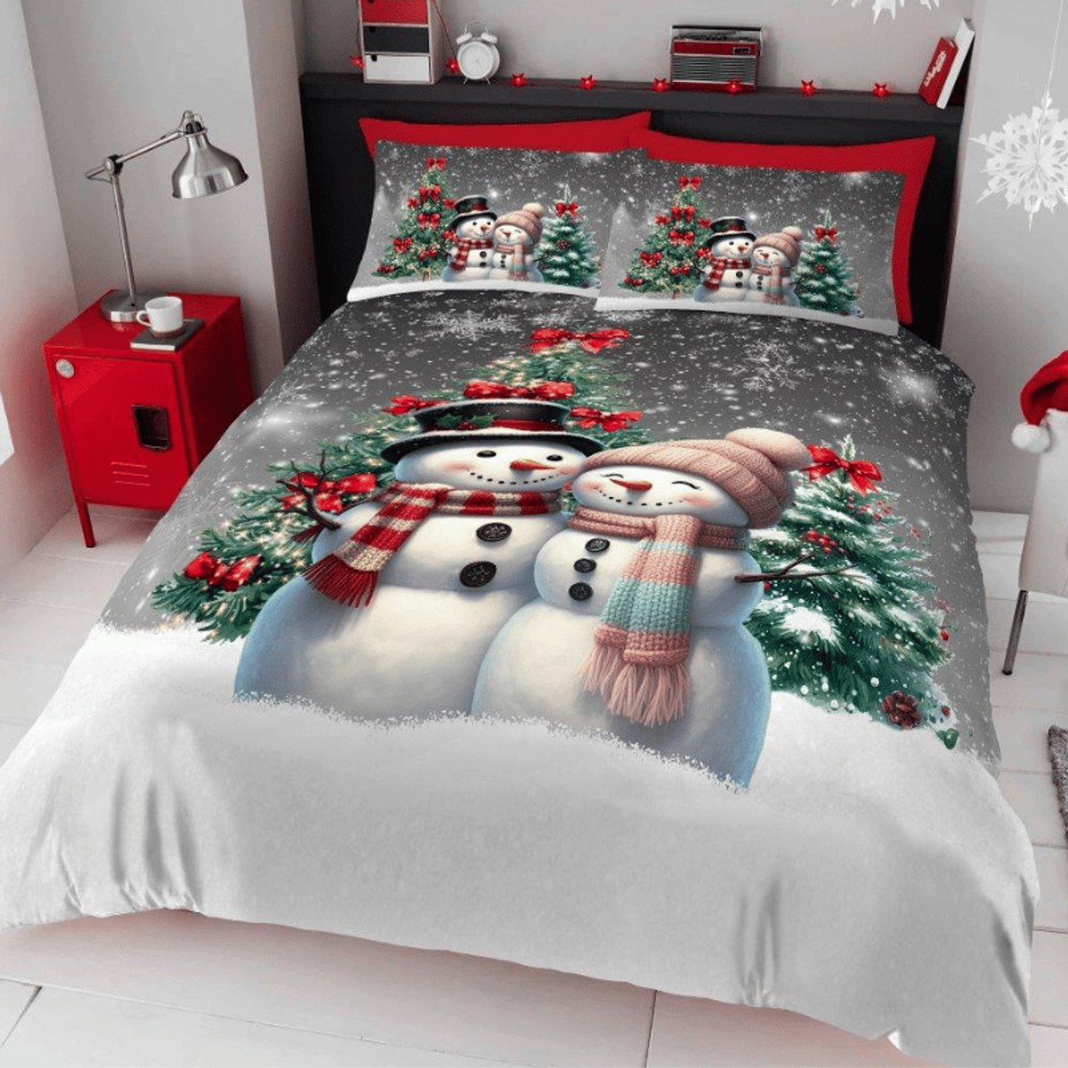 Kerst Dekbedovertrek - Eenpersoons - Geschikt voor 140 x 200 cm. - Kerstmis - Dekbed
