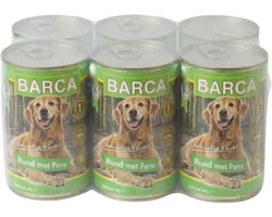 Barca Hondenvoer Blik Rund met Pens 6 × 400 gram – 100% Natuurlijk Natvoer – Monoproteïne – Hoog Vleesgehalte