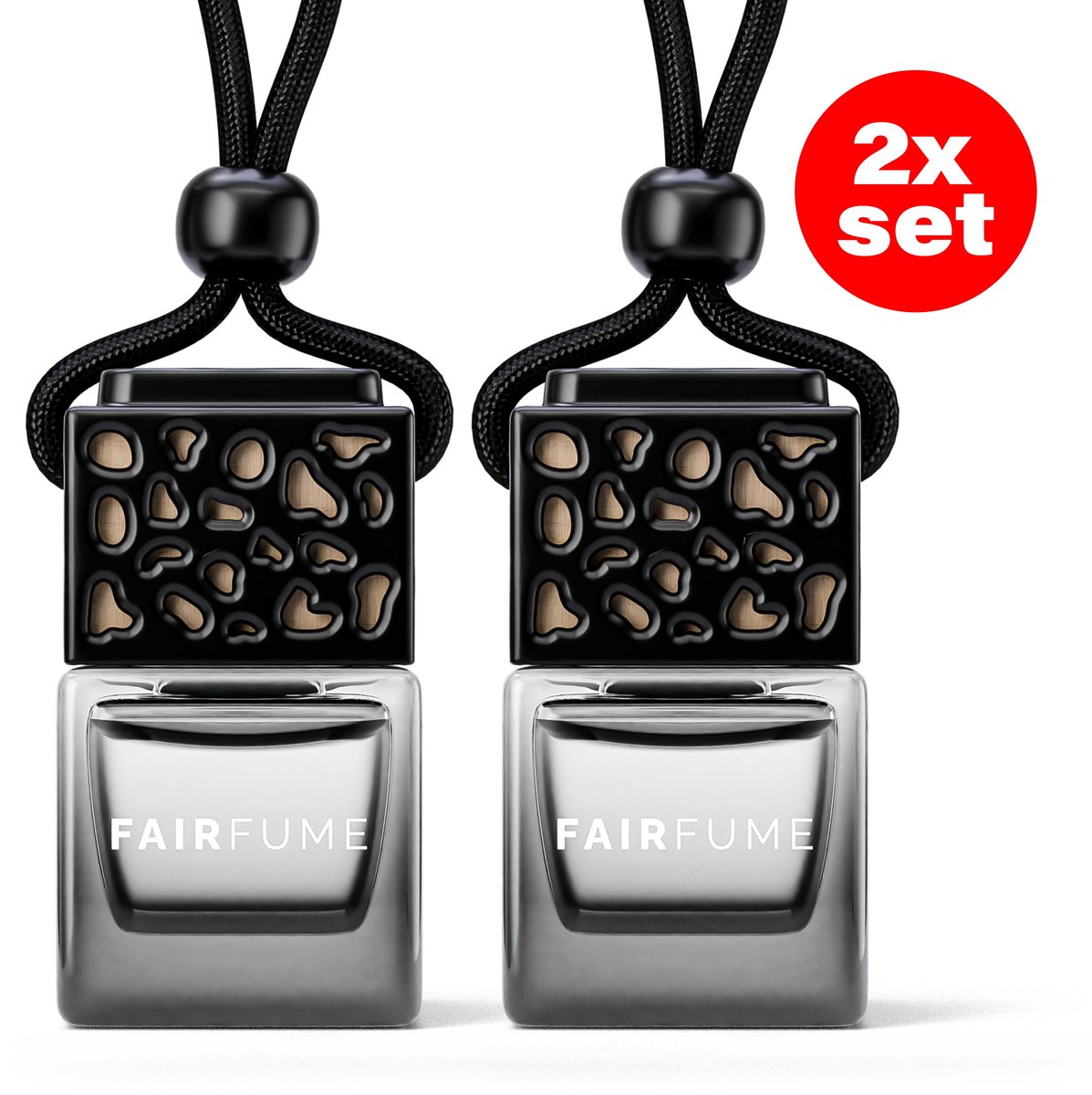 Fairfume® – Auto Parfum Set 2 Stuks – Mystery Geurverfrisser Voor Vrouwen – Geïnspireerd op Designer Geuren – Luxe Autoaccessoire & Cadeau - Zwart