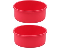 OIMG 2 stuks 6 inch cakevorm siliconen cakevorm - siliconen bakvorm - taartvorm - Broodvorm Rond - rond 16 cm antiaanbak cakevorm bakvorm airfryer - voor DIY kaasbroodcake,chiffoncakes