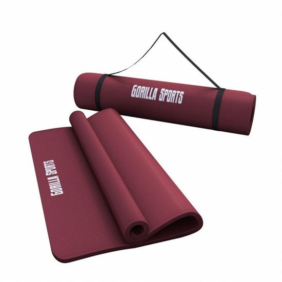 Gorilla Sports Yogamat Deluxe - 190 x 60 x 1,5 cm - Fitnessmat - Robijn