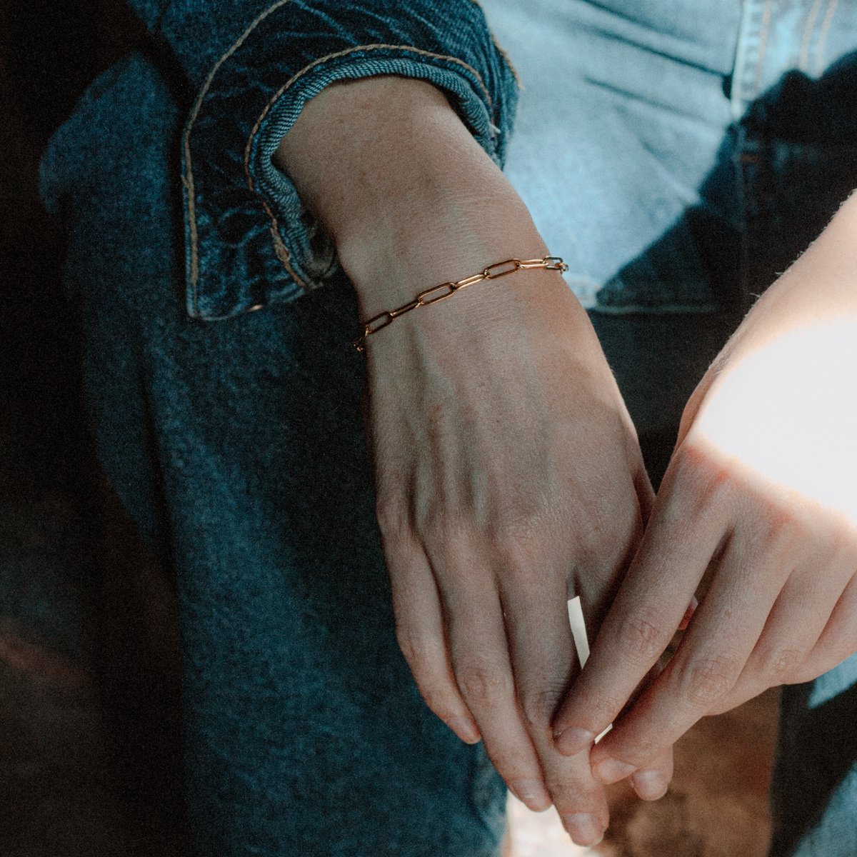 Ava & Imber | Aurea Armband Goud | Schakelarmband met Grote Schakels | Gouden Armbandje Dames