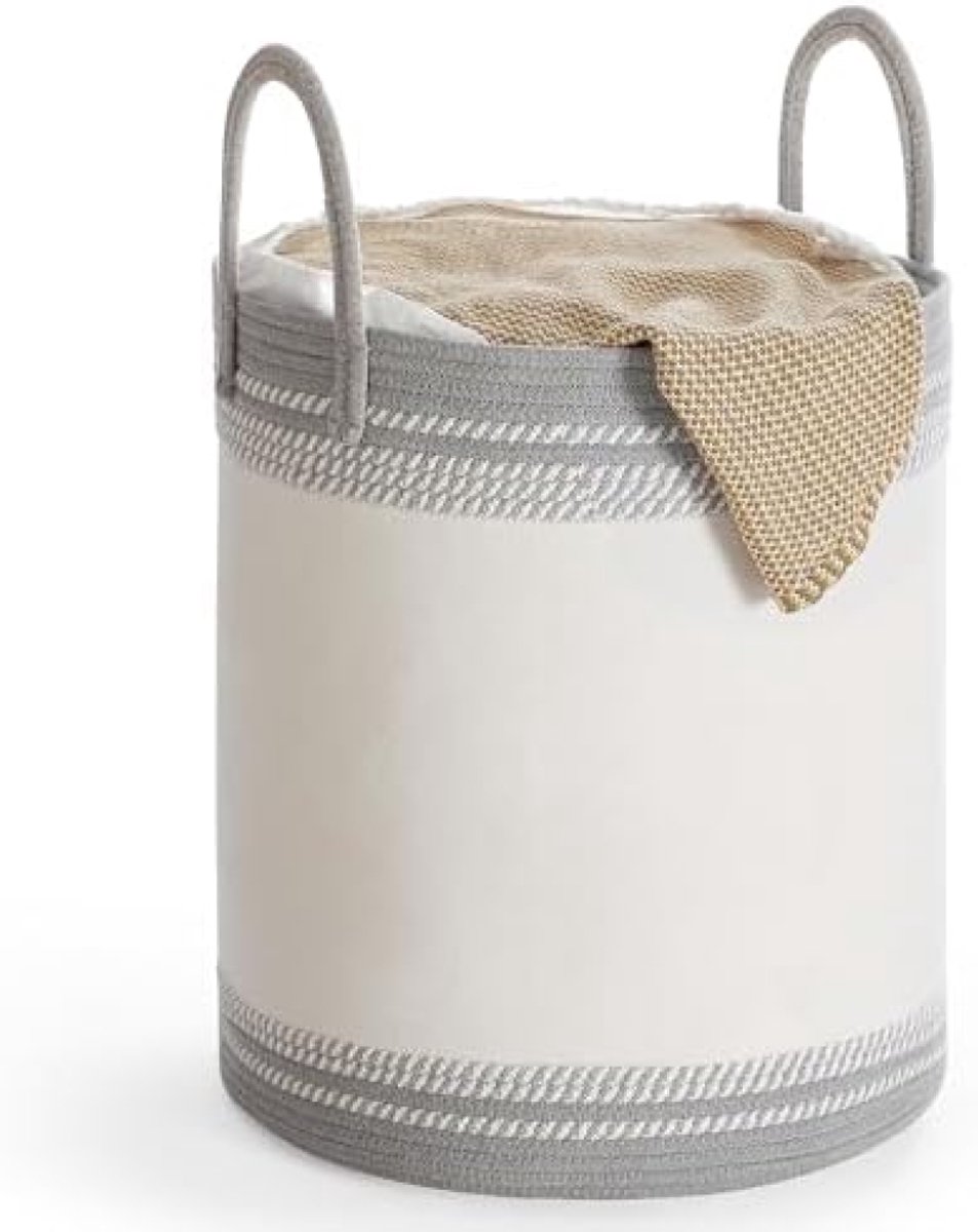 PromoHome Opbergmand voor Wasgoed met Trekkoord - 60 Liter Duifgrijs