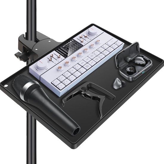 Gravity MS 2321 B Microfoonstandaard Met Platenvoet En 2-Punts Galgen - Zwart