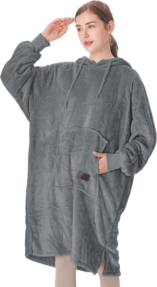 Superzachte Hoody-Deken van Fleece voor Volwassenen - Warm en Comfortabel met Capuchon
