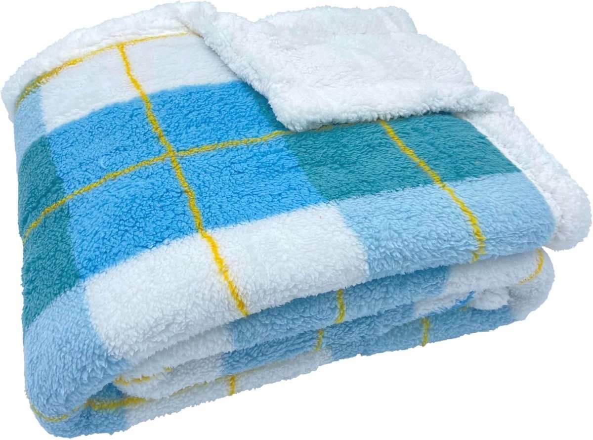 Winterdeken voor eenpersoonsbed in fleece en sherpa - Ongelooflijke warmte en comfort