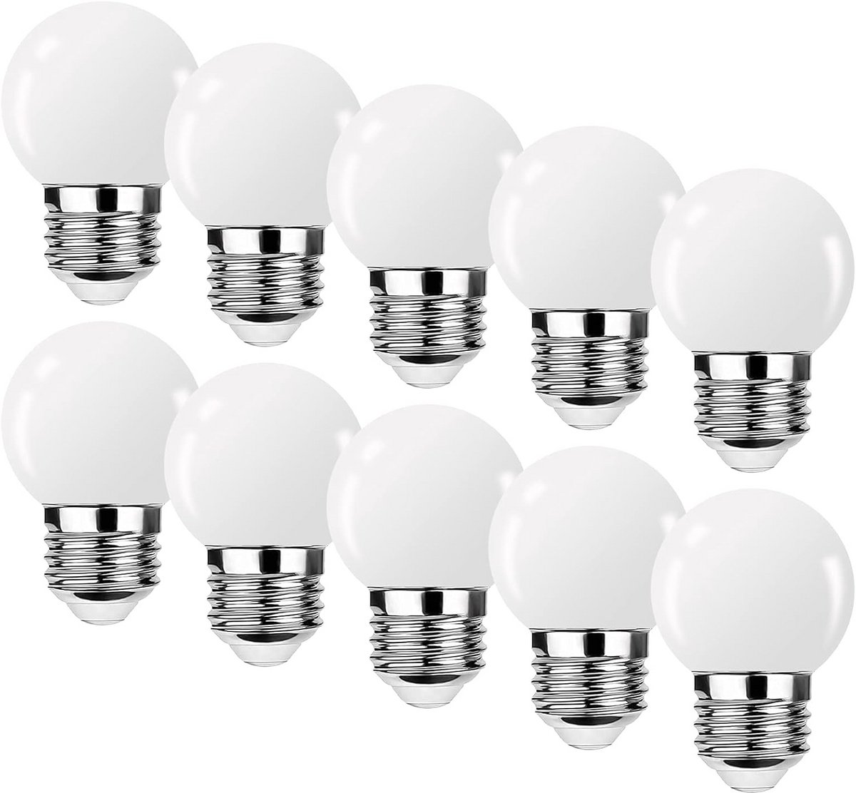 Set van 10 E27 LED Gloeilampen 3W Warm Wit 360 Graden Niet Dimbaar
