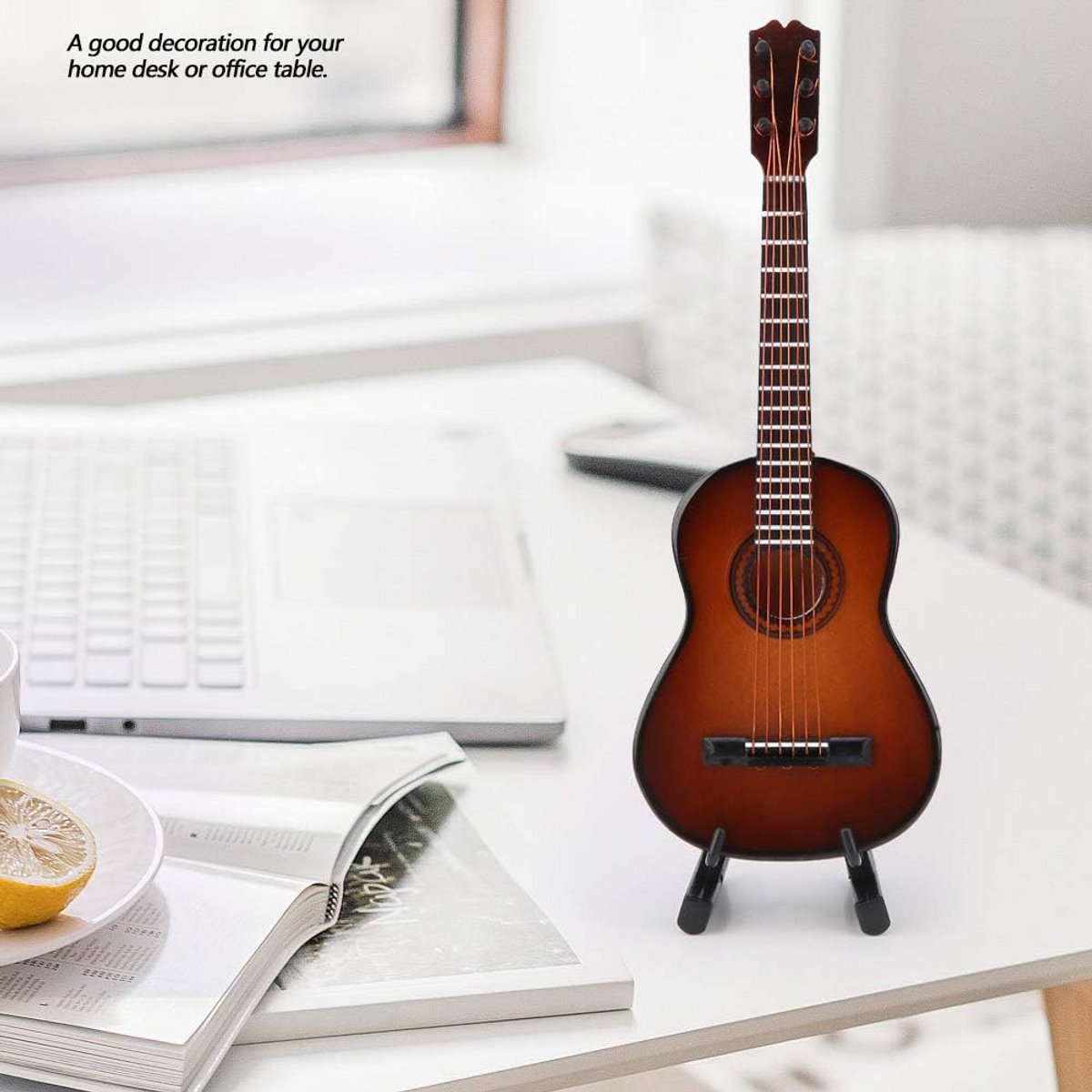 Houten Akoestische Gitaar Model Decoratie Miniatuur Ambacht voor Thuis en Kantoor
