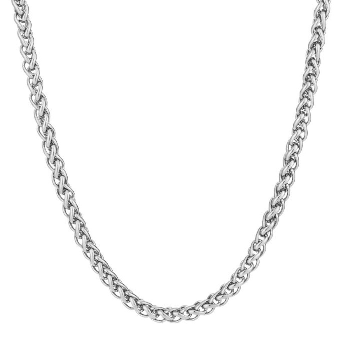 ketting - chuncky chain - gedraaide schakel - zilver - cadeau tip