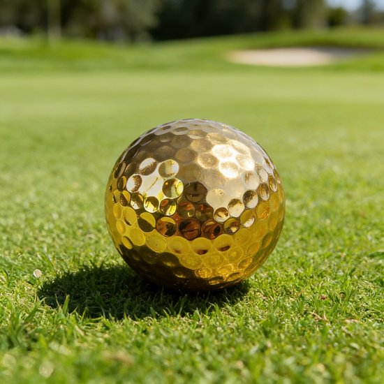 Golfballen - Gegalvaniseerde gouden golfballen - Cadeaugolfballen - Dubbellaags vergulde golfballen - Golfaccessoires -42.67mm - Geschikt voor geschenken, displays, decoraties en ceremonies - Goud van Merkloos — afbeelding 4