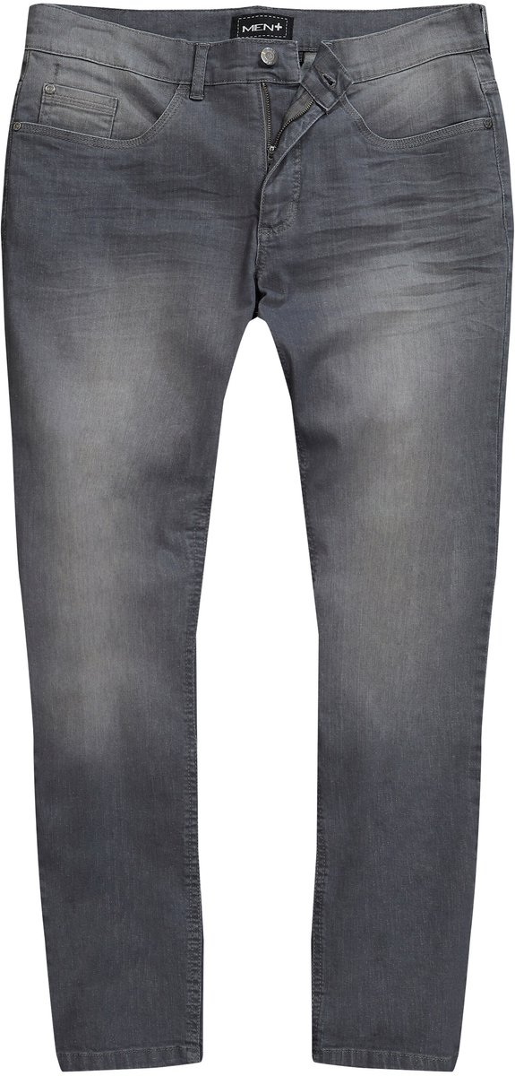 Men Plus - Heren - Jeans Buik-Fit Straight Fit - Grijs denim - Maat 26