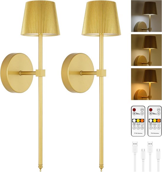 EZVALO Draadloze spotlight met afstandsbediening, 3 kleuren, dimbaar