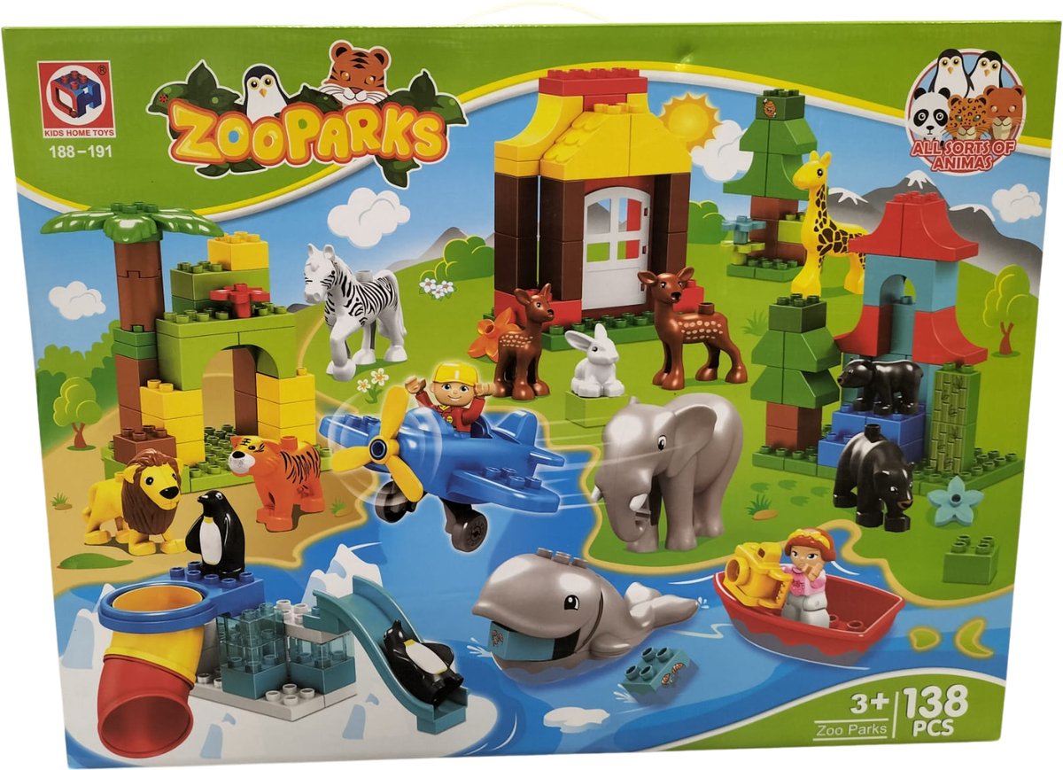 Useme -STEM speelgoed - bouwblokken - dierentuin - creatief - 138 onderdelen