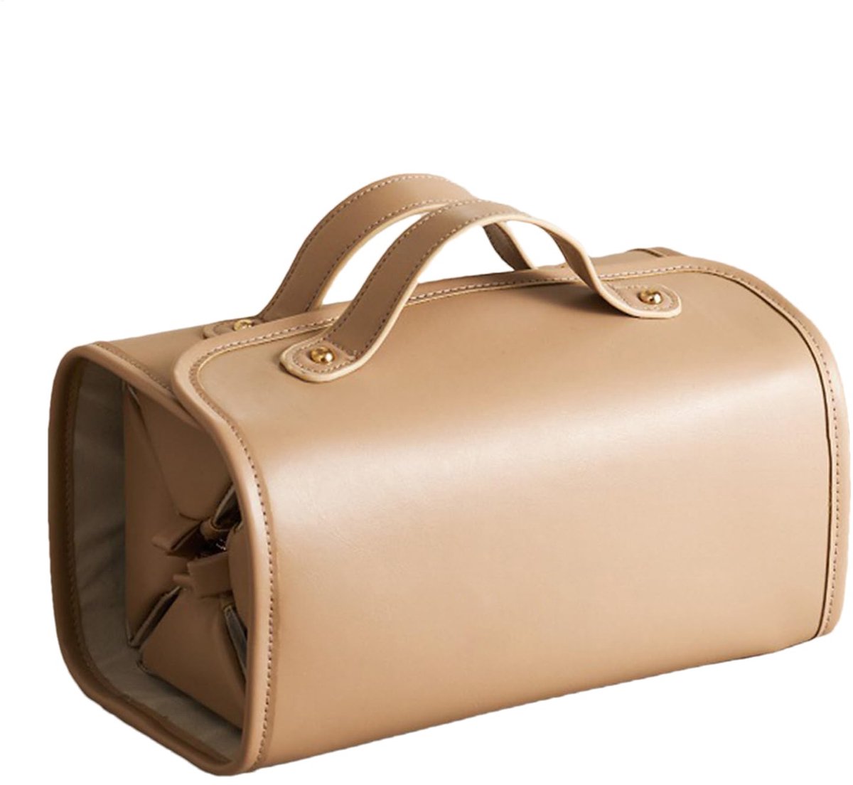 Ynkkvre - Toilettas, Make Up Tasje, Beautycase, Make Up Organizer, Make Up Tas, Reis Toilettas, Reistas, Toilettas Dames, Make Up Organizer, Make Up Etui, Cosmetica Tas, Verjaardag, Valentijnsdag, Cadeautje, 4-Delige Organizer, Pu Leer, bruin