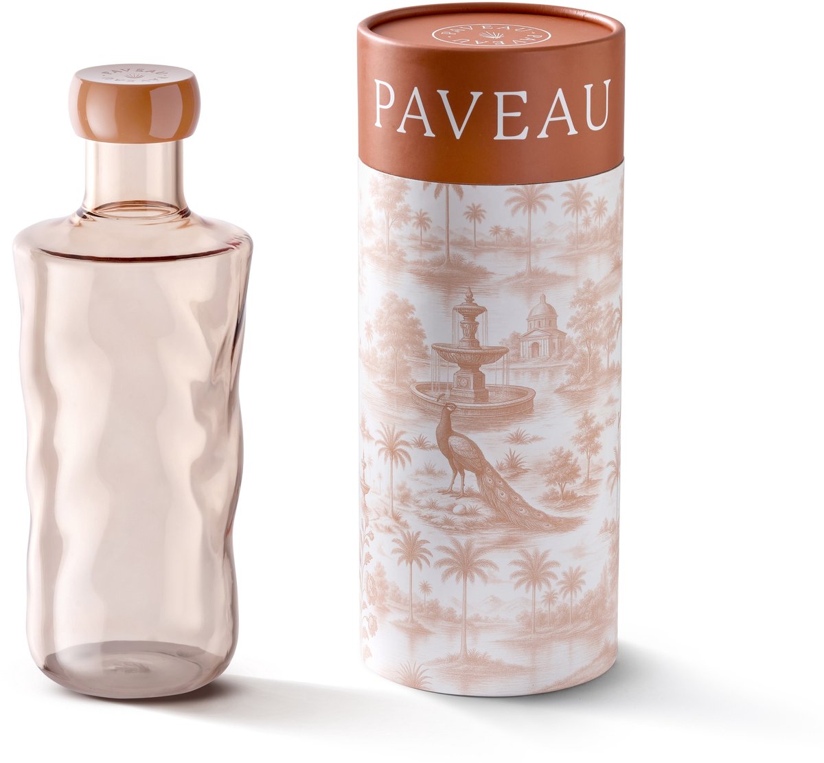 Paveau Swirl Glow - Glazen Waterkan (0,75L) - Herbruikbaar & Stijlvol Borosilicaatglas