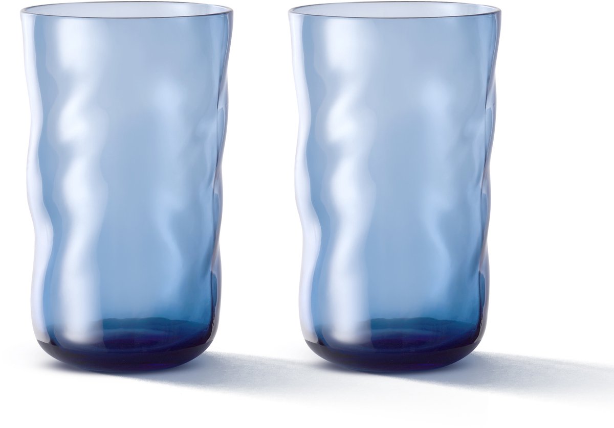 Paveau Swirl Midnight - Longdrinkglazen (460 ml) - Set van 2 - Mondgeblazen Borosilicaatglas