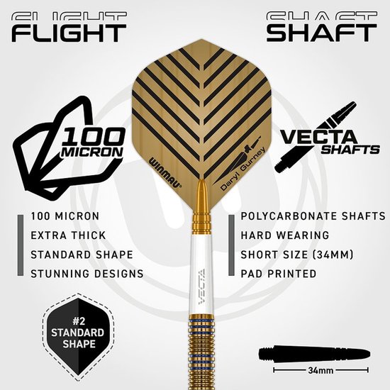 Winmau Daryl Gurney Signature Edition 95% - Dartpijlen — afbeelding 4