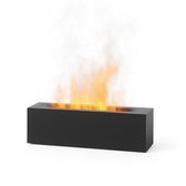 Diffuser - Aroma Difussers - Vlameffect - Zwart - Geurverspreider - Luchtbevochtiger - Aromatherapie - Led lamp - kleuren - Verstuiver etherische olie - Vernevelaar - 200ml Slaapkamer- Kantoormeubel