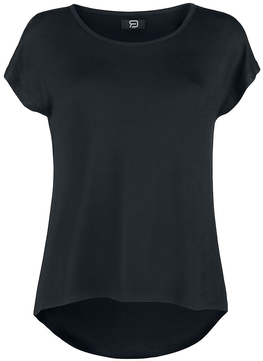 R.E.D. Rock-Engineered Design Zwart los basic T-shirt - Dames - L