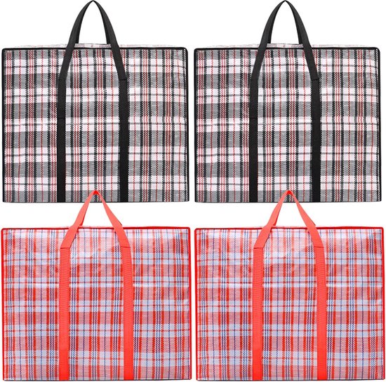 iespell Lot de 4 sacs de rangement extra larges de 120 l avec fermeture