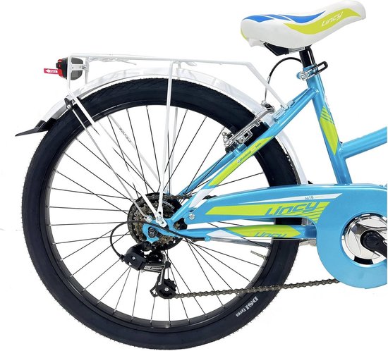 Meisjesfiets MTB 24 Inch Aluminium - 6 Versnellingen Mountainbike van Merkloos — afbeelding 2