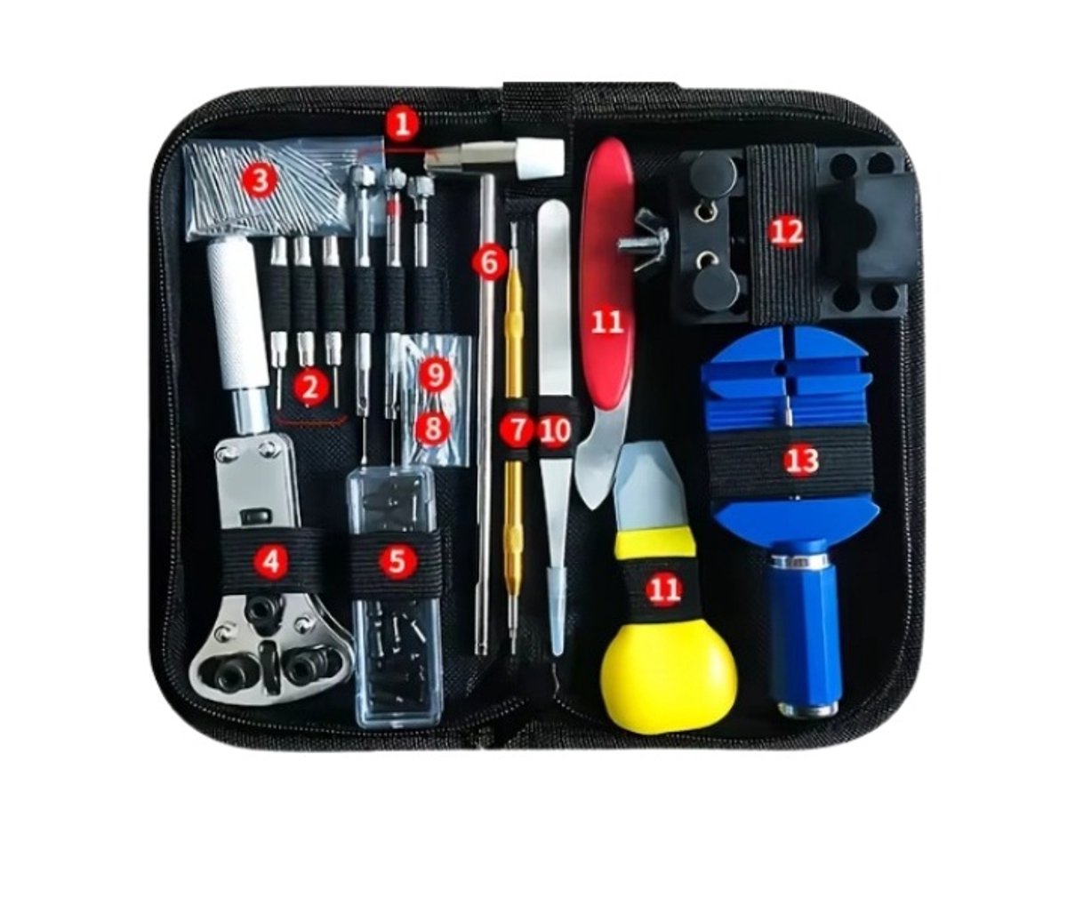 147-delige Horloge Reparatieset - Complete Gereedschapskit voor Uurwerkonderhoud - Kastopener, Bandpin Tools Precisieschroevendraaiers - Inclusief Opbergdoos
