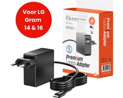 65W USB-C Laptop oplader voor LG gram 14 en 16 – Alle modellen vanaf 2018 – Kabel + Adapter