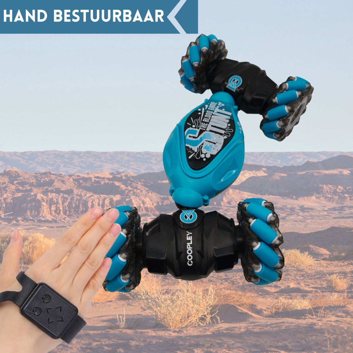 Bestuurbare Auto Stunt Editie – RC Auto - Met Hand Afstandsbestuurbare Auto – Radiografisch – Voor Jongens en Meisjes – Race Auto 360 Graden - Met Extra Accu — afbeelding 3