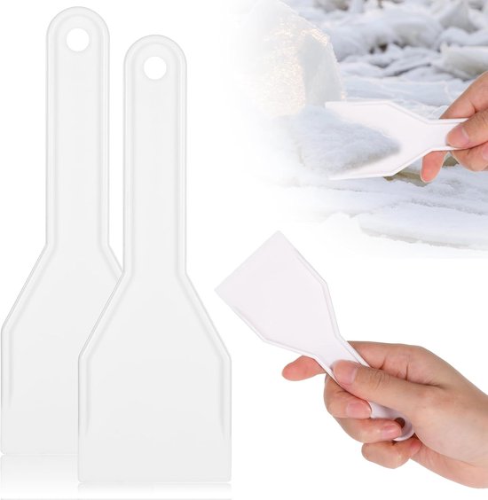 3 grattoirs à glace - congélateur - grattoir à glace en plastique - pour l'élimination de la glace et de la neige - déboucheur de réfrigérateur - grattoir de nettoyage - débouchage efficace du réfrigérateur