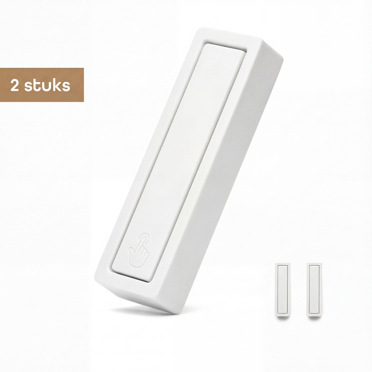 Baulk® - Ophanghaken – Jashaak – Muurhaak – Multifunctioneel – Buiten & binnen – Tot 15Kg – Minimalistisch – Wit – Klein – RVS – Modern - 2 stuks