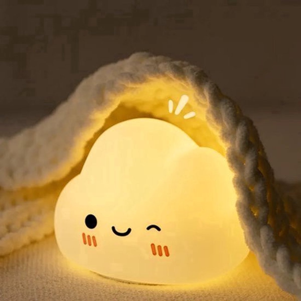 Cloud Nachtlampje - Kinderkamer Verlichting - Oplaadbaar Nachtlampje Baby - Baby Nachtlampje - Sfeerlampje - Siliconen Nachtlamp - Dromerig Lampje