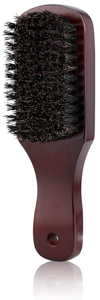 Haarborstel met everzwijnhaar, baardborstel, natuurlijke haarborstel met everzwijnhaar voor vrouwen, mannen en kinderen, antistatische kam voor hoofdhuidmassage
