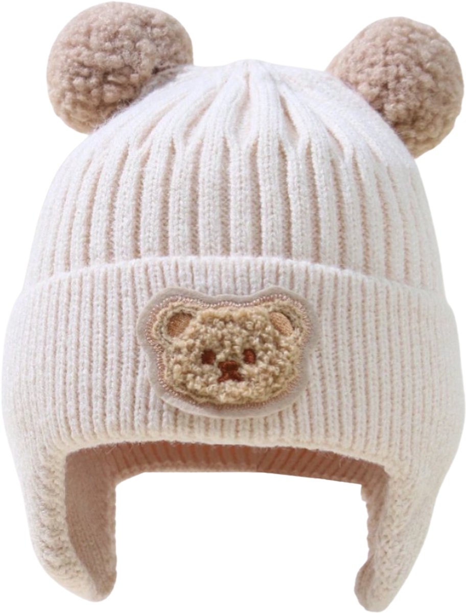 Baby muts - Muts & Sjaal - Kindermuts - Beanie - 6 maanden tot 3 jaar - Beige