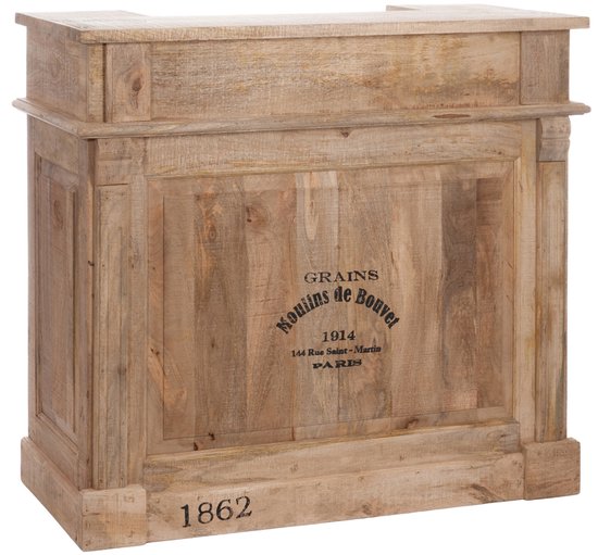 J-Line armoire Bar 2 Tiroirs Rectangulaire - bois - naturel