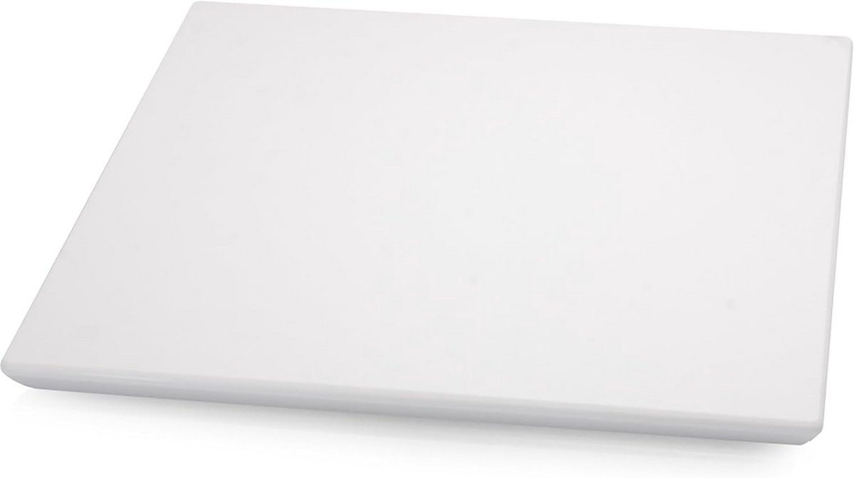 Professionele Keukenplank Snijplank 40x40 cm met Afgeschuinde Rand - Wit