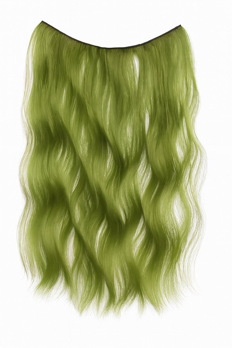Groen zwart haar extensions extensie dames clip in haar verlenging stijl recht haarstuk ombre groen haar clip weft natuurlijk ogend effect