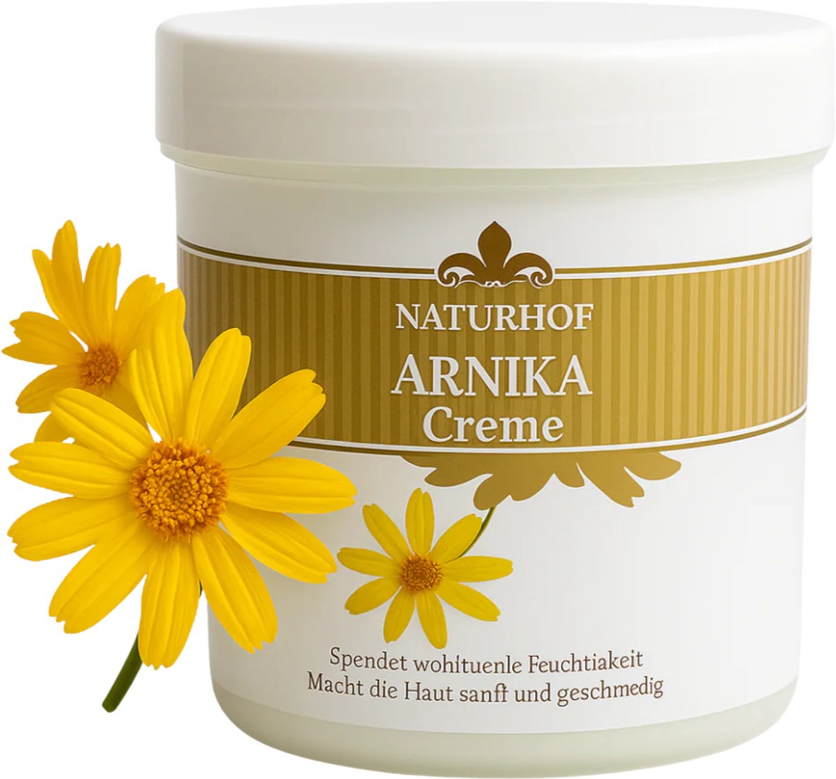 Arnica Creme - Naturhof - 250 ml - Huid Verzorgend - Soepele Huid - Rustgevend - Gunstige Bloed Circulatie - Frisse Uitstraling